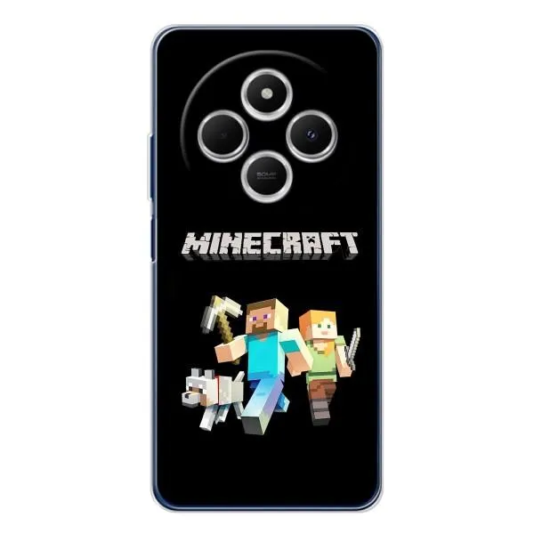 Чохол з принтом «герої Minecraft» для Xiaomi POCO M7