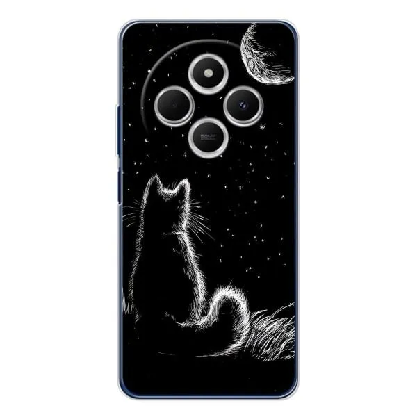Чохол з принтом «Котик і місяць» для Xiaomi POCO M7