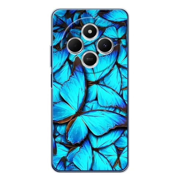 Чохол з принтом «Сині метелики» для Xiaomi POCO M7