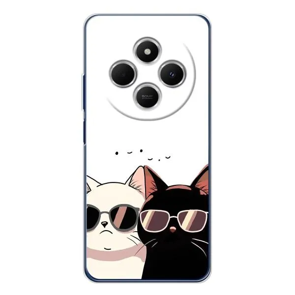 Чохол з принтом «Коти в окулярах» для Xiaomi POCO M7