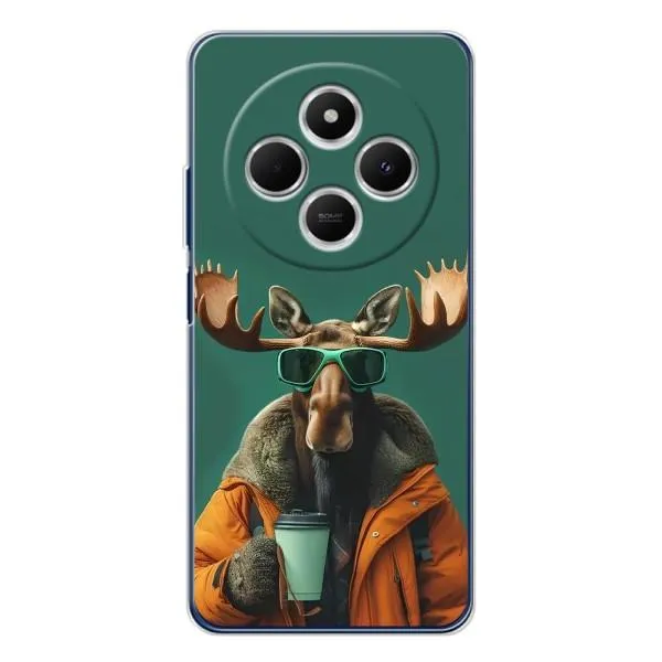 Чехол с принтом «Лось с кофе» для Xiaomi POCO M7