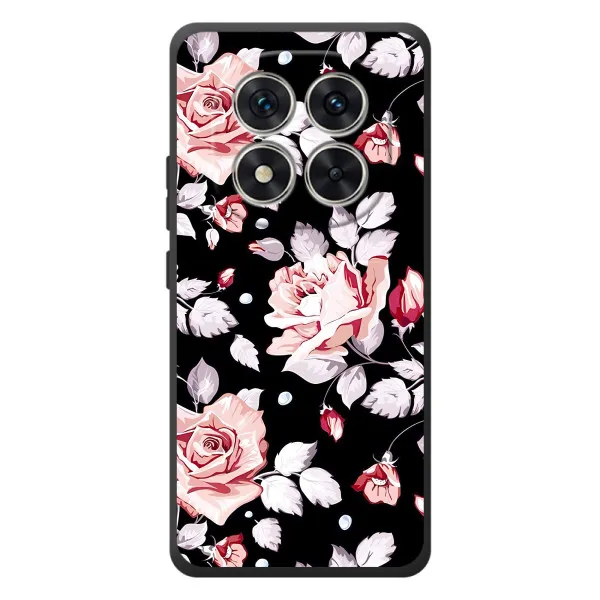 Чехол с принтом «Цветочки на черном» для Xiaomi Poco M8 Pro