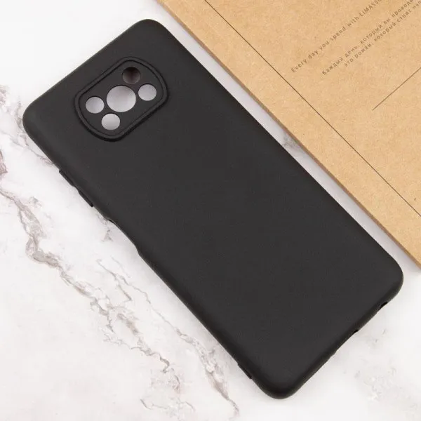 Чехол TPU GETMAN Liquid Silk Full Camera для Xiaomi Poco X3 NFC / Poco X3 Pro — Черный — фото 4