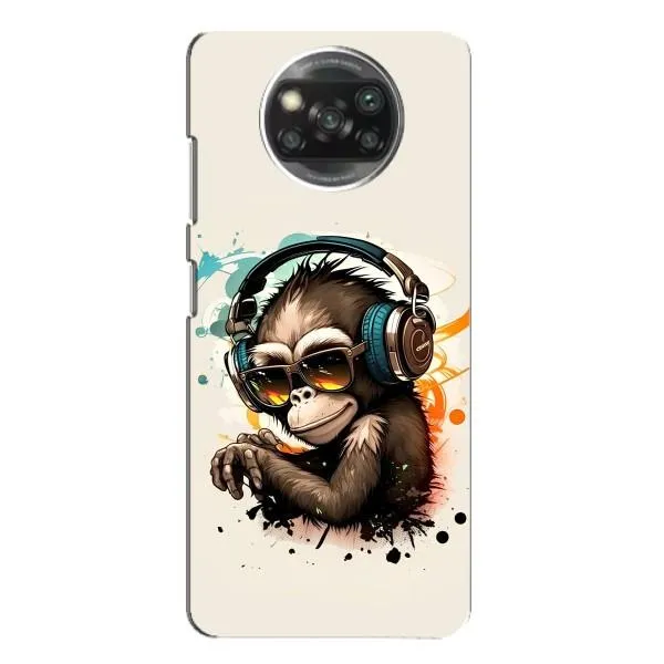 Чехол с принтом «Макака в наушниках» для Xiaomi POCO X3 Pro Чехол с принтом «Макака в наушниках» для Xiaomi POCO X3 Pro