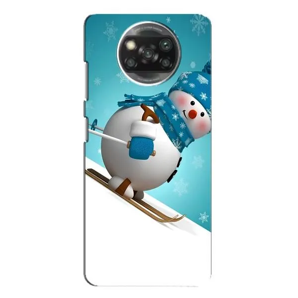 Чехол с принтом «Снеговик на лыжах» для Xiaomi POCO X3 Pro Чехол с принтом «Снеговик на лыжах» для Xiaomi POCO X3 Pro
