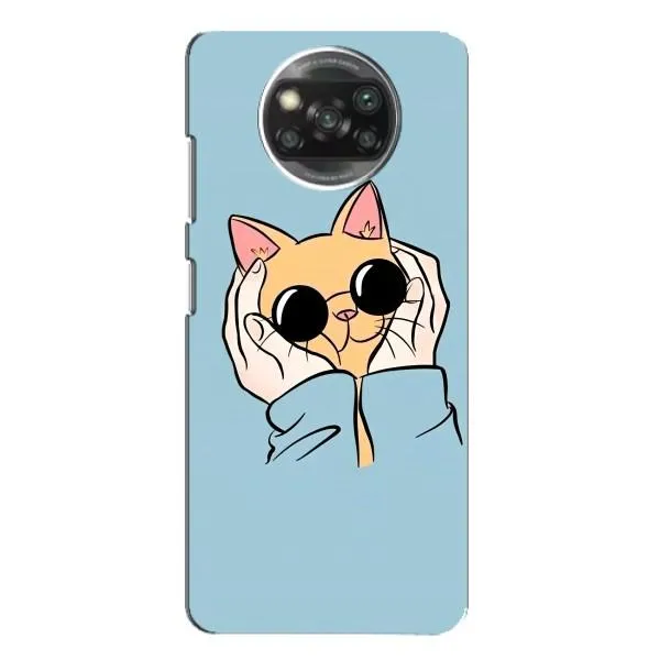 Чохол з принтом «Котик в окулярах» для Xiaomi POCO X3