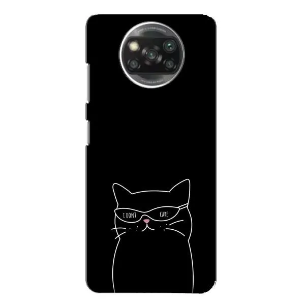 Чехол с принтом «Равнодушный кот» для Xiaomi POCO X3