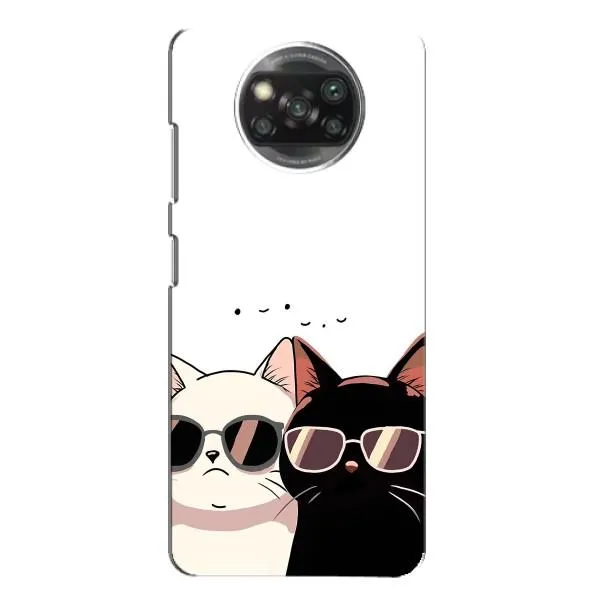 Чехол с принтом «Коты в очках» для Xiaomi POCO X3