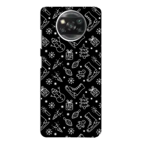 Чехол с принтом «Новогодний фон» для Xiaomi POCO X3