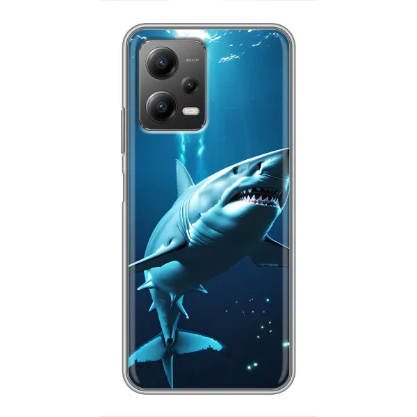 Чехол с принтом «Акула под водой» для Xiaomi POCO X5 (5G)