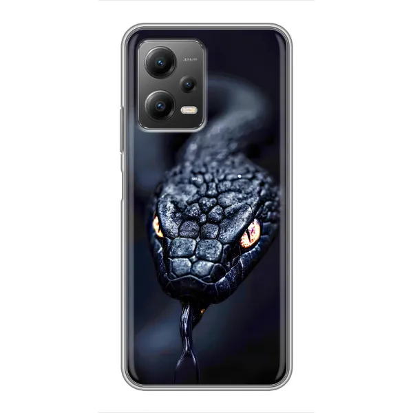 Чехол с принтом «Черная змея» для Xiaomi POCO X5 (5G)