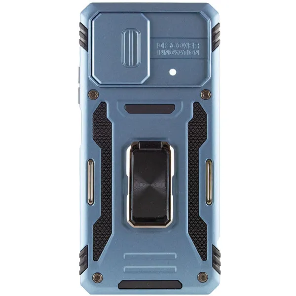 Ударостійкий чохол Camshield Army Ring для Xiaomi Poco X5 Pro 5G / Note 12 Pro 5G — Блакитний — фото 2