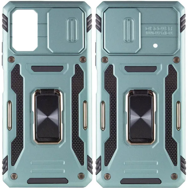 Ударостійкий чохол Camshield Army Ring для Xiaomi Poco X5 Pro 5G / Note 12 Pro 5G — Зелений — фото 1