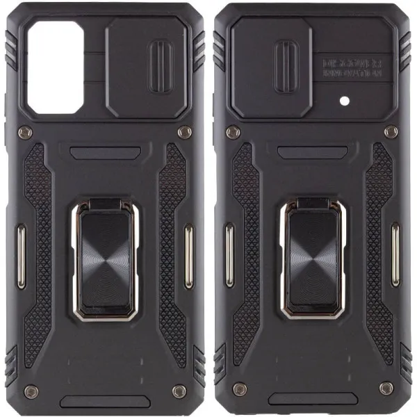 Ударостійкий чохол Camshield Army Ring для Xiaomi Poco X5 Pro 5G / Note 12 Pro 5G — Чорний — фото 1