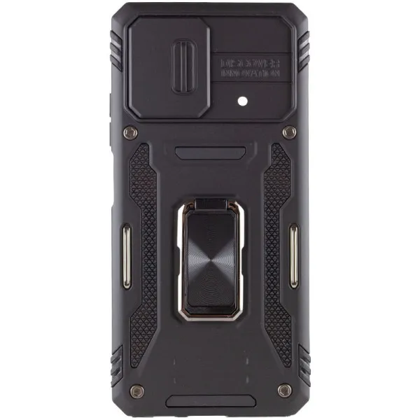 Ударостійкий чохол Camshield Army Ring для Xiaomi Poco X5 Pro 5G / Note 12 Pro 5G — Чорний — фото 2