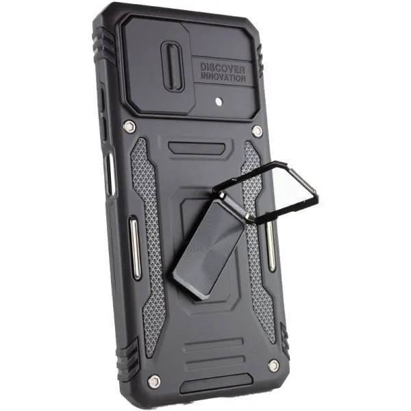 Ударостійкий чохол Camshield Army Ring для Xiaomi Poco X5 Pro 5G / Note 12 Pro 5G — Чорний — фото 4