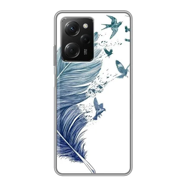 Чехол с принтом «Перышко» для Xiaomi POCO X5 Pro (5G)