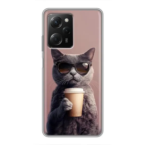 Чехол с принтом «Кот с кофе» для Xiaomi POCO X5 Pro (5G) Чехол с принтом «Кот с кофе» для Xiaomi POCO X5 Pro (5G)