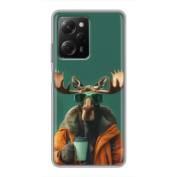 Чехол с принтом «Лось с кофе» для Xiaomi POCO X5 Pro (5G) Чехол с принтом «Лось с кофе» для Xiaomi POCO X5 Pro (5G)