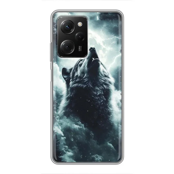 Чехол с принтом «Волк в облаках» для Xiaomi POCO X5 Pro (5G)