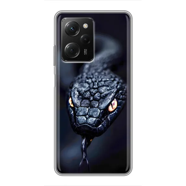 Чехол с принтом «Черная змея» для Xiaomi POCO X5 Pro (5G)
