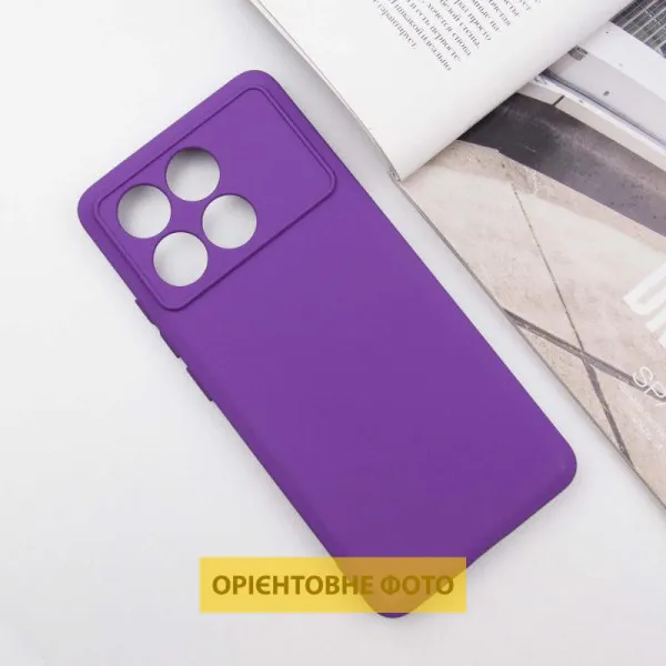 Чехол TPU GETMAN Liquid Silk Full Camera для Xiaomi Poco X6 / Note 13 Pro 5G — Фиолетовый — фото 2