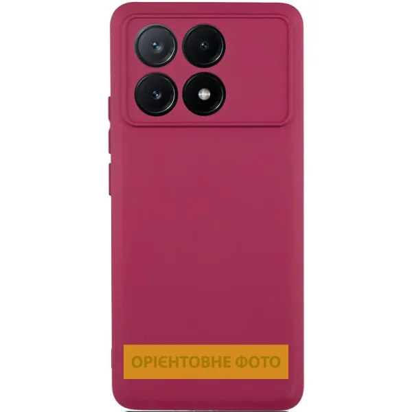 Чехол TPU GETMAN Liquid Silk Full Camera для Xiaomi Poco X6 / Note 13 Pro 5G — Бордовый — фото 1