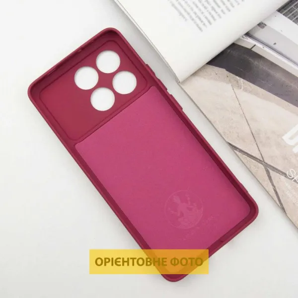 Чехол TPU GETMAN Liquid Silk Full Camera для Xiaomi Poco X6 / Note 13 Pro 5G — Бордовый — фото 3