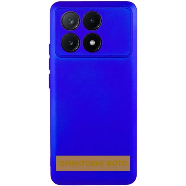 Чехол TPU GETMAN Liquid Silk Full Camera для Xiaomi Poco X6 / Note 13 Pro 5G — Синий — фото 1
