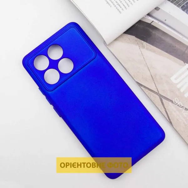 Чехол TPU GETMAN Liquid Silk Full Camera для Xiaomi Poco X6 / Note 13 Pro 5G — Синий — фото 2
