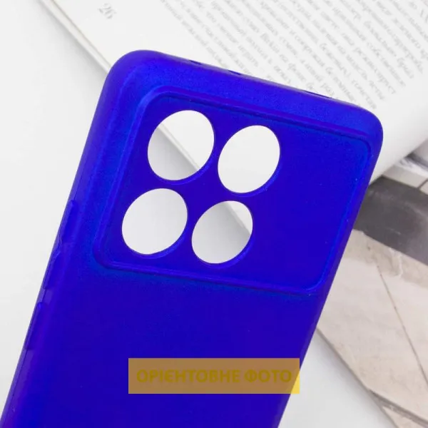 Чехол TPU GETMAN Liquid Silk Full Camera для Xiaomi Poco X6 / Note 13 Pro 5G — Синий — фото 5