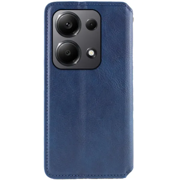 Кожаный чехол-книжка GETMAN Cubic (PU) для Xiaomi Poco X6 / Note 13 Pro 5G — Синий — фото 4