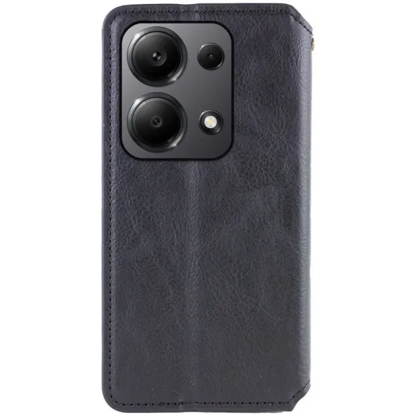 Кожаный чехол-книжка GETMAN Cubic (PU) для Xiaomi Poco X6 / Note 13 Pro 5G — Черный — фото 2