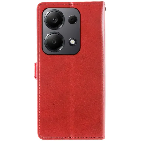 Кожаный чехол-книжка GETMAN Gallant (PU) для Xiaomi Poco X6 / Note 13 Pro 5G — Красный — фото 2