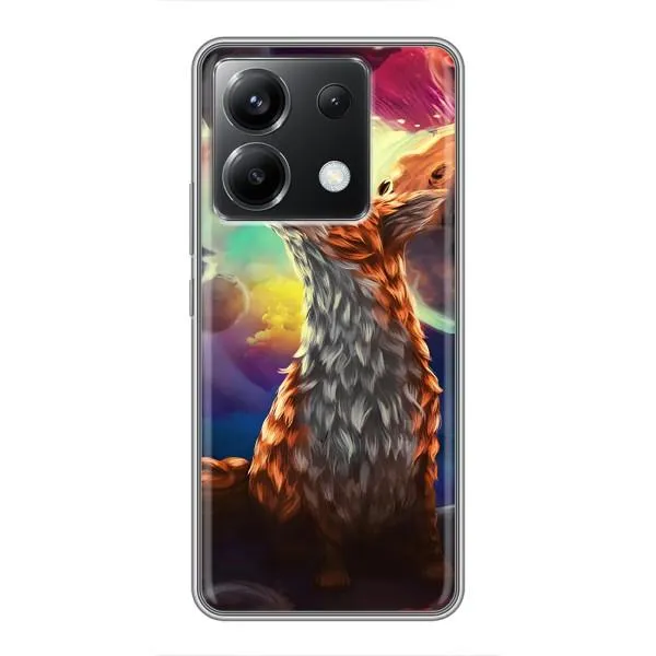 Чехол с принтом «Лисица в космосе» для Xiaomi POCO X6 5G