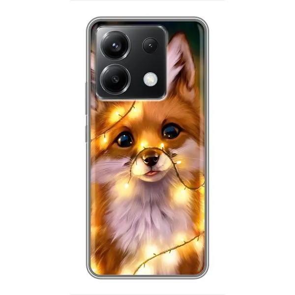 Чехол с принтом «Лисичка в гирляндах» для Xiaomi POCO X6 5G