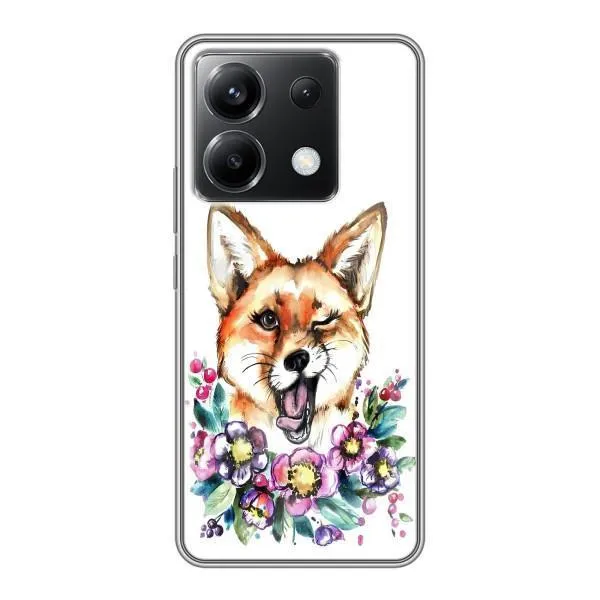 Чехол с принтом «Веселая лисичка» для Xiaomi POCO X6 5G