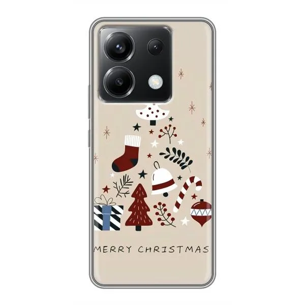 Чехол с принтом «Merry Christmas» для Xiaomi POCO X6 5G