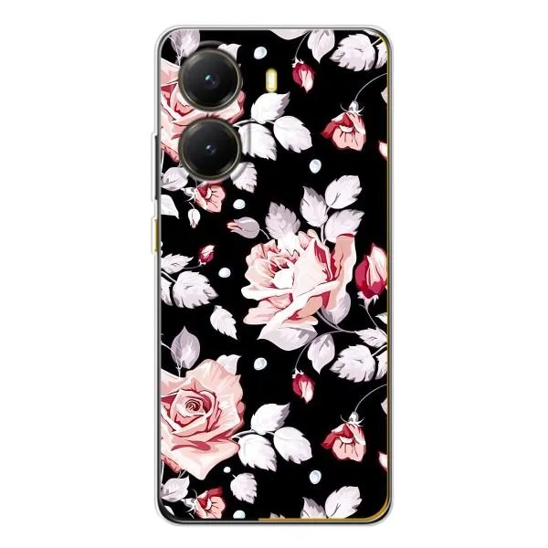 Чехол с принтом «Цветочки на черном» для Xiaomi POCO X7 Pro Чехол с принтом «Цветочки на черном» для Xiaomi POCO X7 Pro