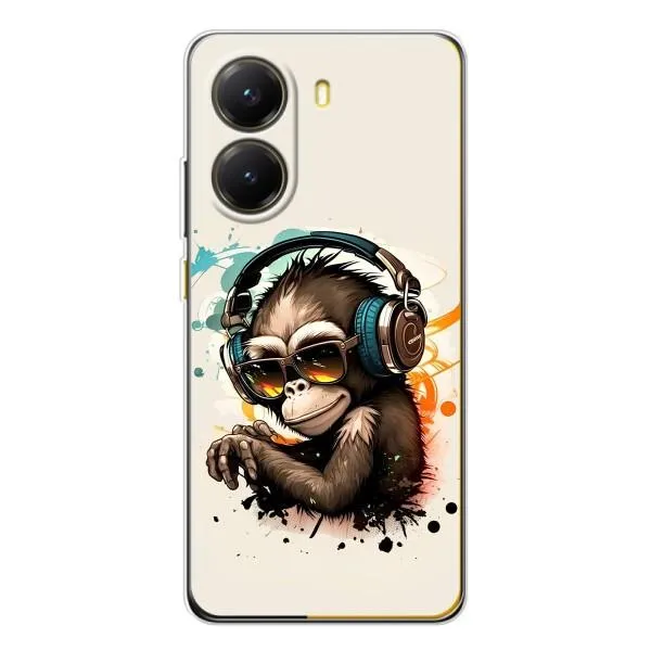 Чехол с принтом «Макака в наушниках» для Xiaomi POCO X7 Pro Чехол с принтом «Макака в наушниках» для Xiaomi POCO X7 Pro