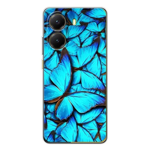 Чехол с принтом «Синие бабочки» для Xiaomi POCO X7 Pro