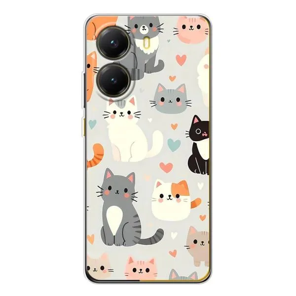 Чехол с принтом «Коллаж котов» для Xiaomi POCO X7 Pro Чехол с принтом «Коллаж котов» для Xiaomi POCO X7 Pro