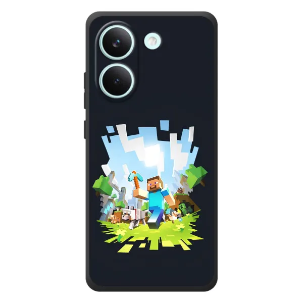 Чехол с принтом «персонажи Minecraft» для Xiaomi Poco X8 Pro