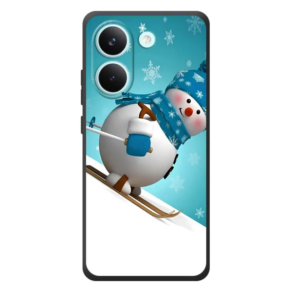 Чехол с принтом «Снеговик на лыжах» для Xiaomi Poco X8 Pro