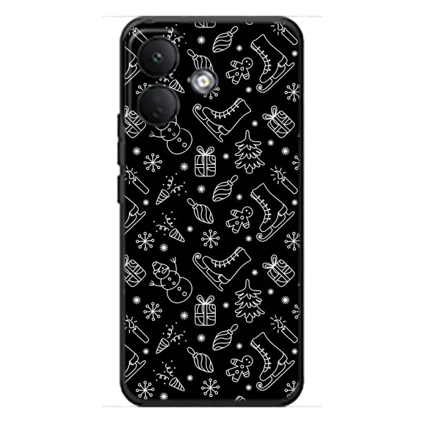 Чохол з принтом «Новорічний фон» для Xiaomi Poco X8