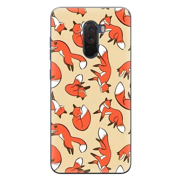 Чехол с принтом «Лисички» для Xiaomi POCO F1