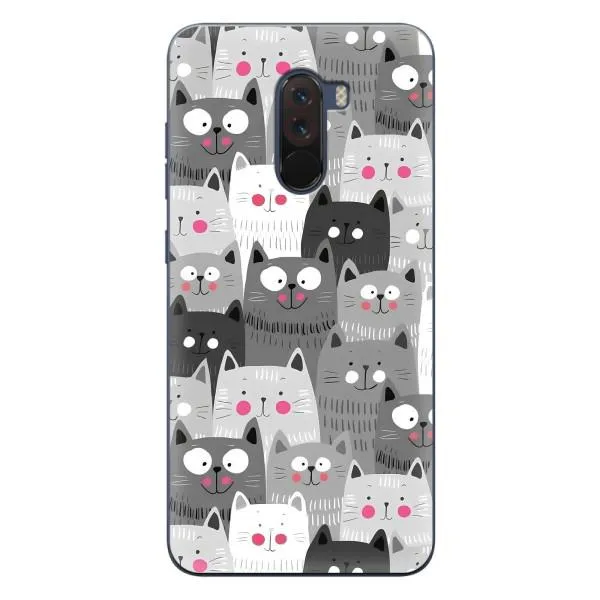 Чохол з принтом «Мальовані котики» для Xiaomi POCO F1 Чохол з принтом «Мальовані котики» для Xiaomi POCO F1