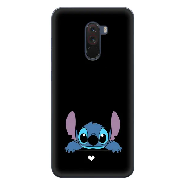 Чехол с принтом «Стич на черном» для Xiaomi POCO F1