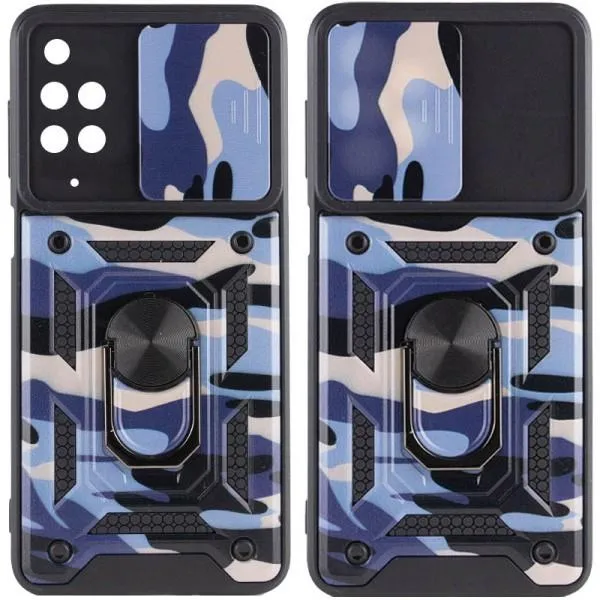 Ударостійкий чохол Camshield Serge Ring Camo для Xiaomi Redmi 10 — Фіолетовий — фото 1