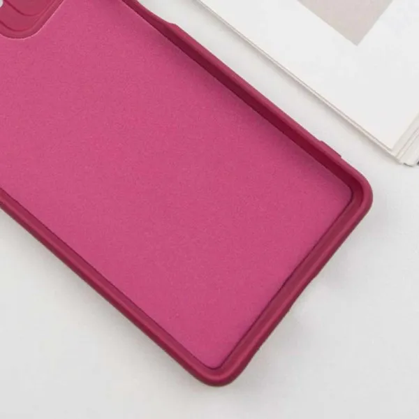 Чехол TPU GETMAN Liquid Silk Full Camera для Xiaomi Redmi 10 — Бордовый — фото 2